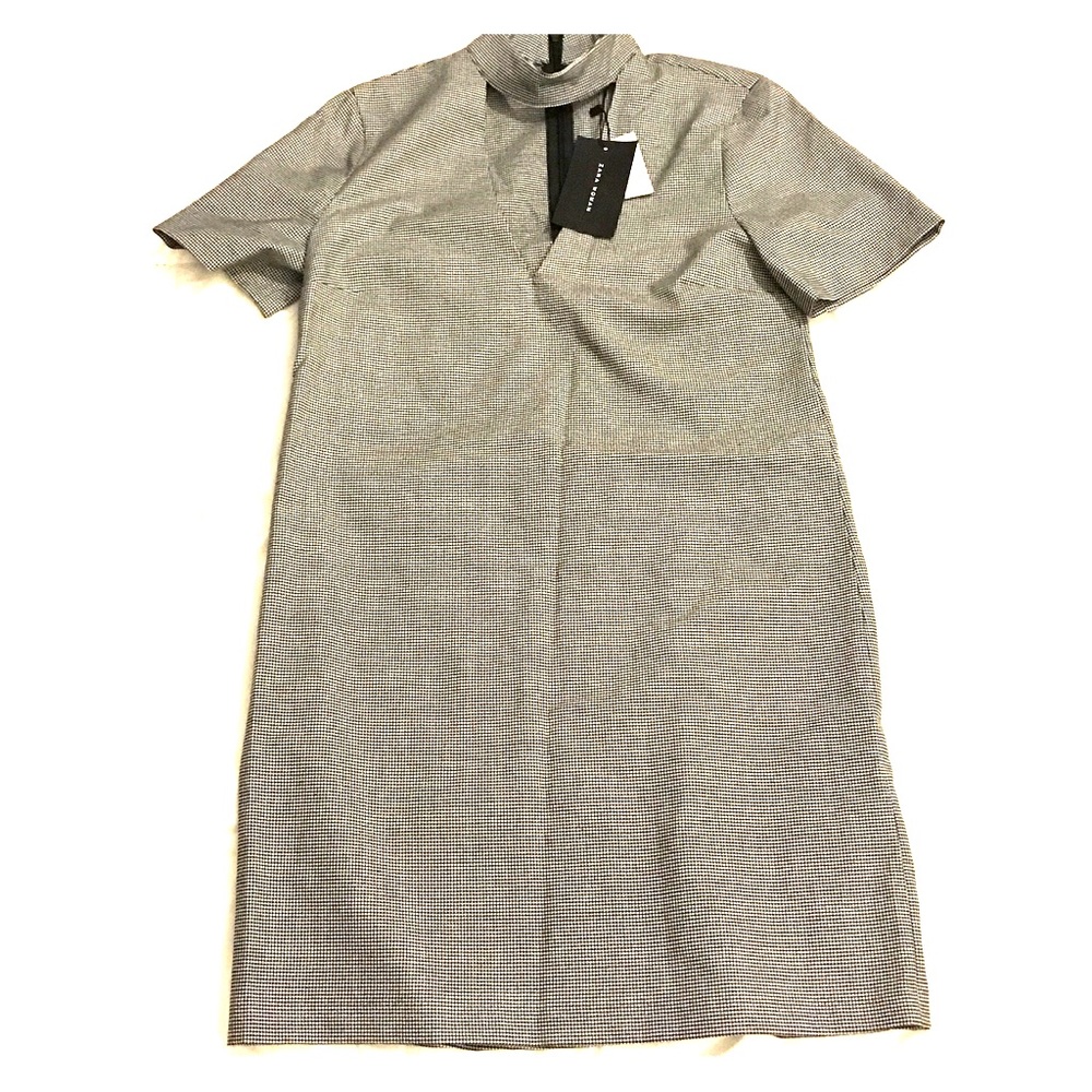 Zara choker dress checker gingham black white - Picture 2 of 2